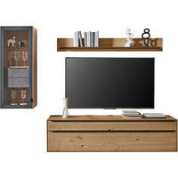 WOHNWAND  Anthrazit, Kastanienfarben 244/177,8/47,1 cm  - Kastanienfarben/Anthrazit, Natur, Glas/Holz (244/177,8/47,1cm) - Valnatura