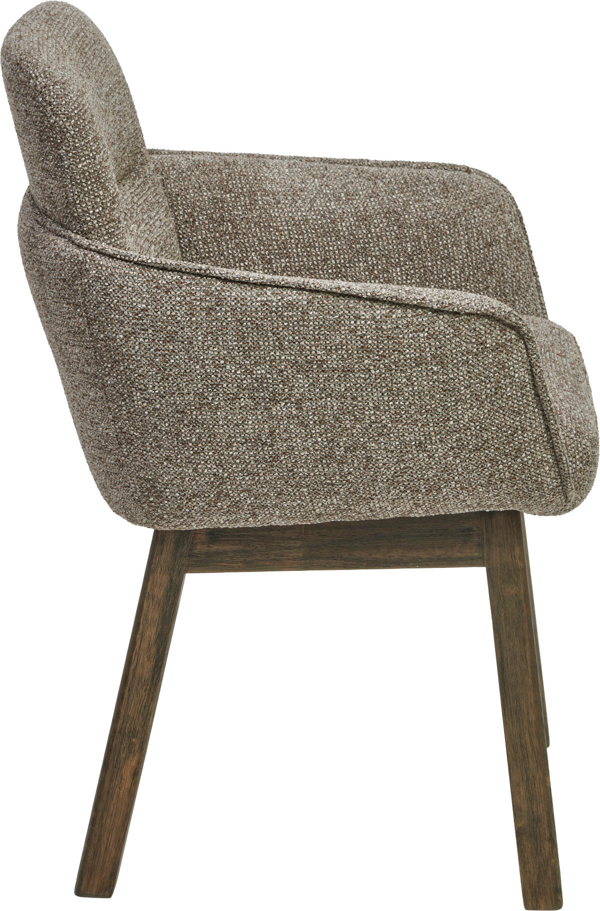ARMLEHNSTUHL   Struktur  - Dunkelbraun/Grau, MODERN, Holz/Textil (61/88/59cm) - MID.YOU