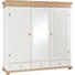 KLEIDERSCHRANK 3-türig Kiefer massiv Kieferfarben, Weiß - Weiß/Kieferfarben, Design, Holz/Metall (195/199/62cm) - Carryhome KLEIDERSCHRANK 3-türig Kiefer massiv Kieferfarben, Weiß - Weiß/Kieferfarben, Design, Holz/Metall (195/199/62cm) - Carryhome