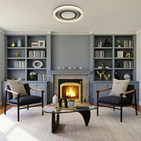 LED-DECKENLEUCHTE ALSUNA 48/7 cm   - Klar/Anthrazit, Basics, Kunststoff/Metall (48/7cm) - Globo