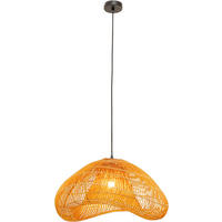 HÄNGELEUCHTE 52/30,5/54 cm   - Goldbraun, Natur, Naturmaterialien/Metall (52/30,5/54cm) - Kare-Design