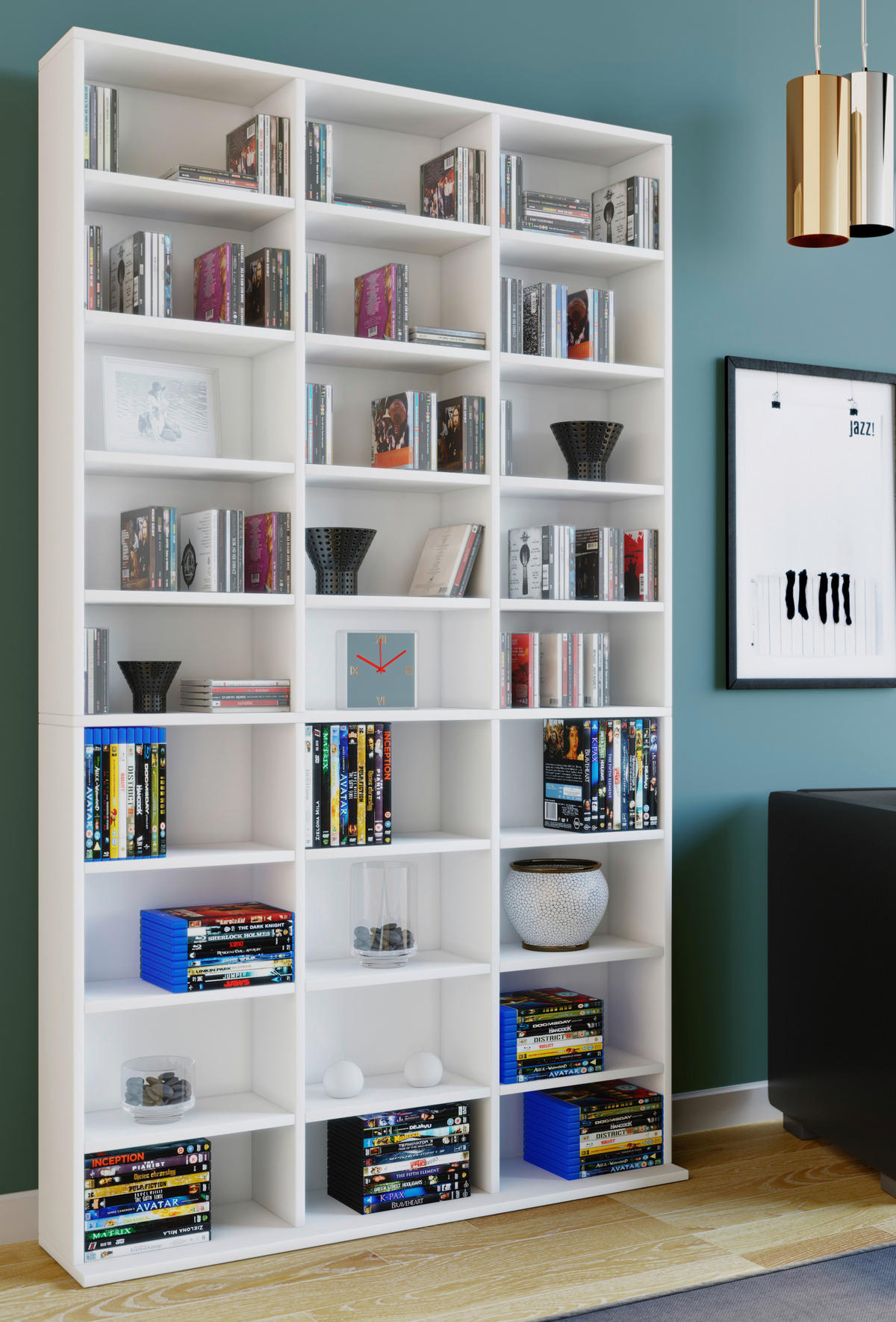 STANDREGAL  102/183/18 (23) cm Weiß  - Weiß, KONVENTIONELL, Holzwerkstoff (102/183/18 (23)cm) - MID.YOU