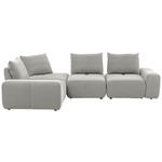 ECKSOFA in Velours Greige  236/326 cm  - Greige/Schwarz, Design, Kunststoff/Textil (236/326cm) - Xora
