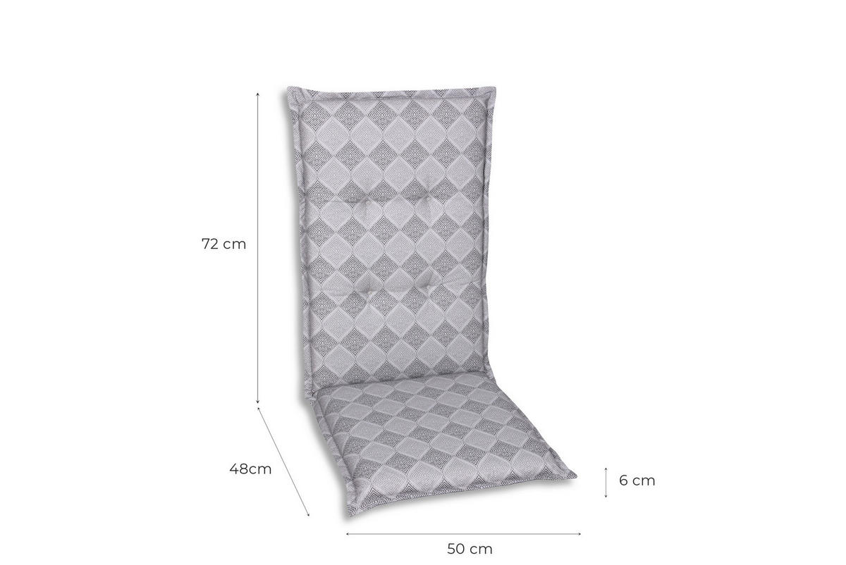 SESSELAUFLAGENSET Raute  - Grau, Basics, Textil (50/6/120cm)