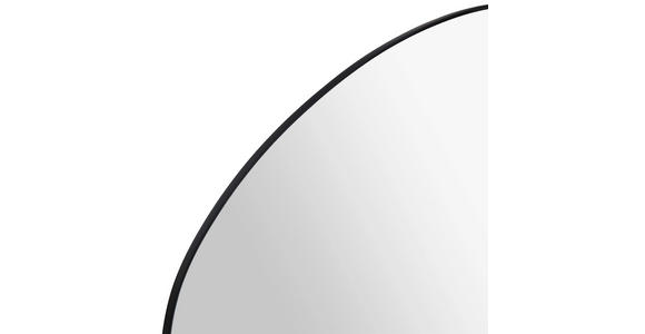 WANDSPIEGEL 80/80/1,5 cm    in wellenförmig  - Schwarz, Design, Glas/Metall (80/80/1,5cm) - Xora