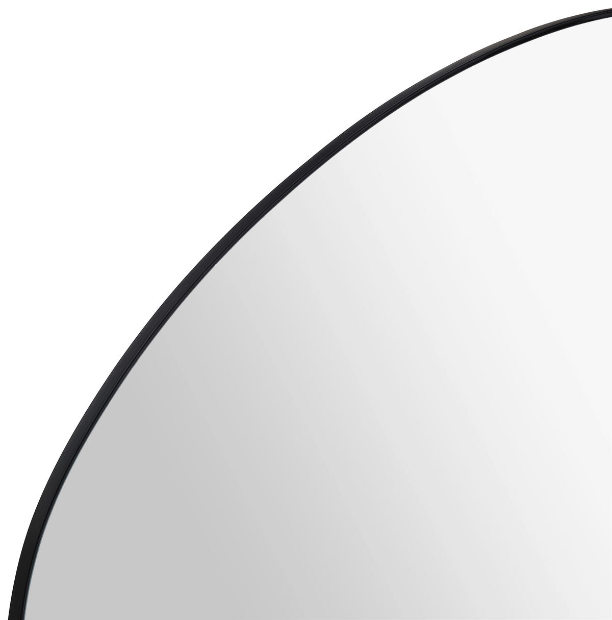 WANDSPIEGEL 80/80/1,5 cm    in wellenförmig  - Schwarz, Design, Glas/Metall (80/80/1,5cm) - Xora