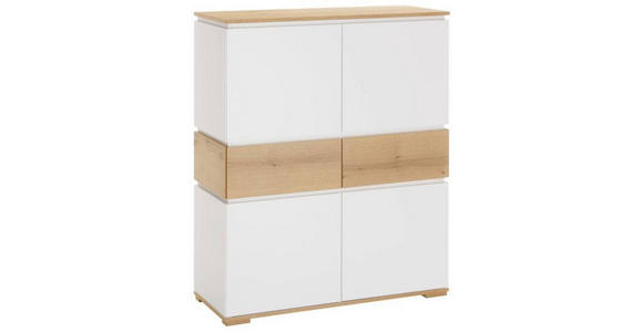 HIGHBOARD  in 100/120/40 cm  - Eichefarben/Weiß, KONVENTIONELL, Holzwerkstoff (100/120/40cm) - Novel