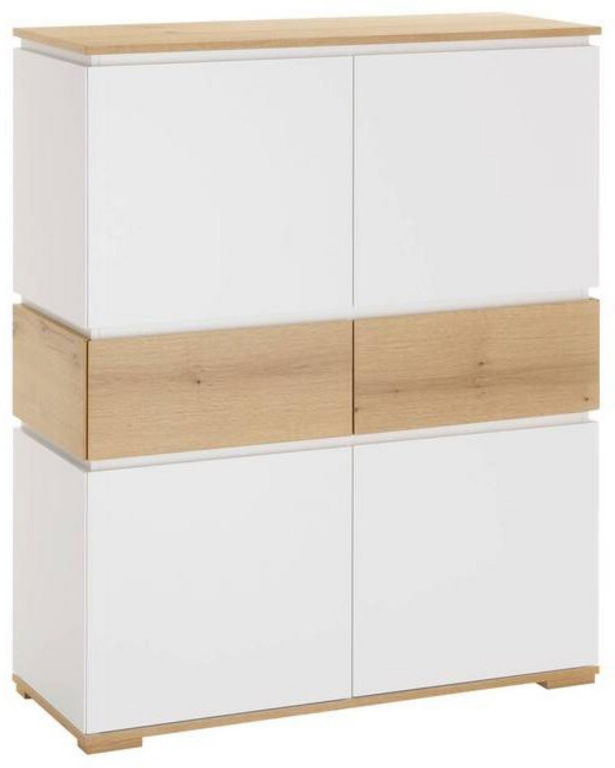 HIGHBOARD  in 100/120/40 cm  - Eichefarben/Weiß, KONVENTIONELL, Holz/Holzwerkstoff (100/120/40cm) - Novel