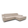 ECKSOFA MORTON Taupe Mikrofaser  - Taupe/Chromfarben, MODERN, Textil/Metall (304/200cm) - MID.YOU