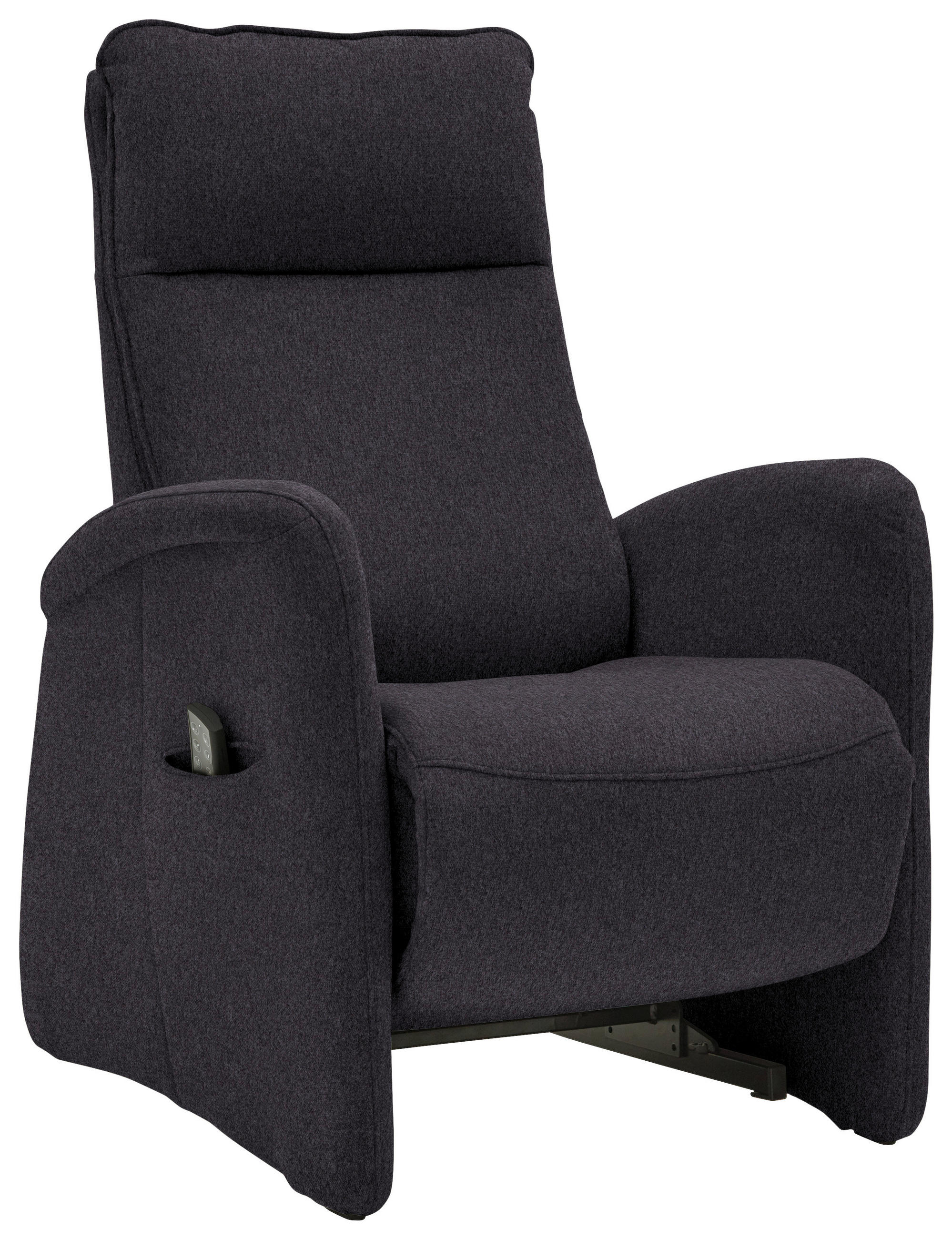 FERNSEHSESSEL in Chenille Anthrazit  - Anthrazit, KONVENTIONELL, Textil (79/114/87-176cm) - Valdera