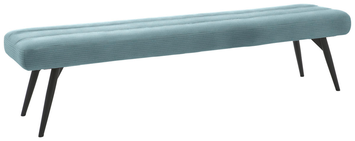 SITZBANK - Schwarz/Hellblau, Design, Textil/Metall (200/48/47cm) - Dieter Knoll