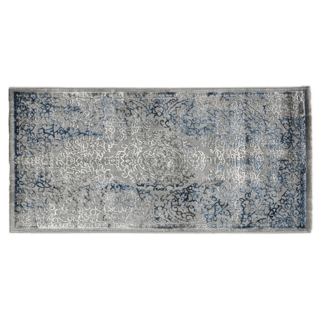 KOBEREC TKANÝ NA PLOCHO, 200/290 cm, šedá, modrá - šedá,modrá - textil