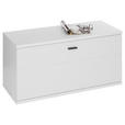 GARDEROBENBANK 90/44/37 cm  - Anthrazit/Weiß, Design, Holzwerkstoff/Metall (90/44/37cm) - Voleo