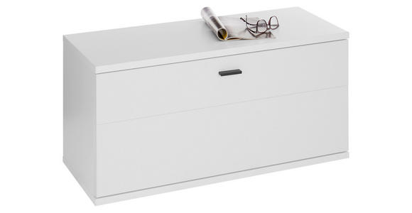 GARDEROBENBANK 90/44/37 cm - Anthrazit/Weiß, Design, Holzwerkstoff/Metall (90/44/37cm) - Voleo