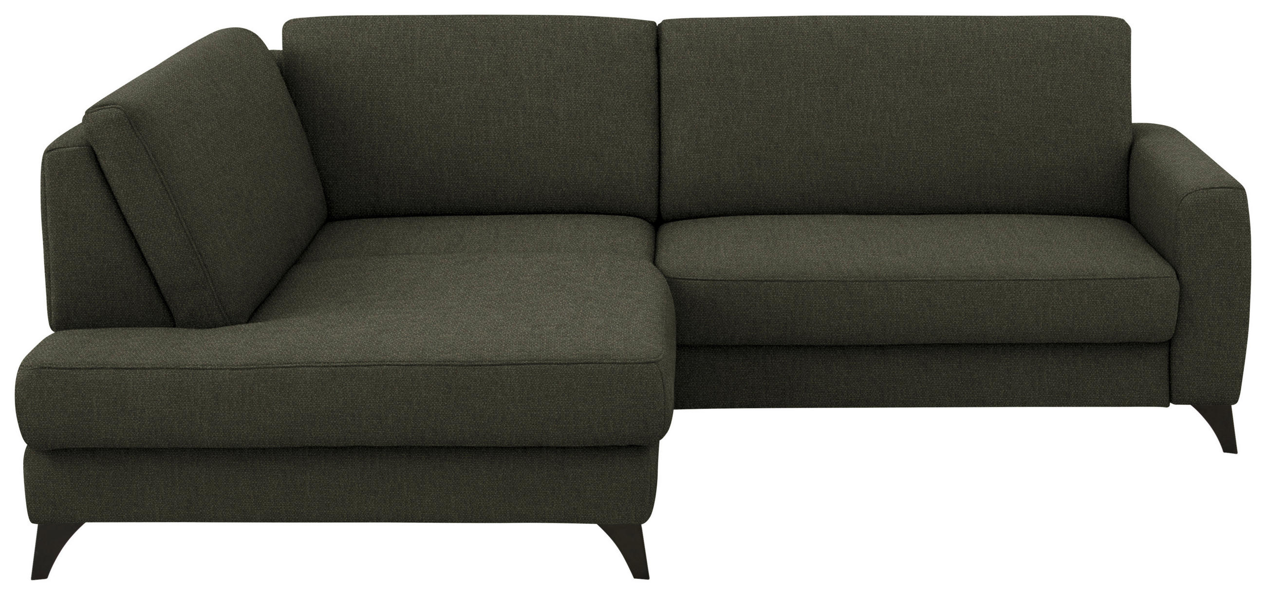ECKSOFA  Chenille Dunkelgrün  - Dunkelgrün/Schwarz, Design, Textil/Metall (182/239cm) - Beldomo Comfort