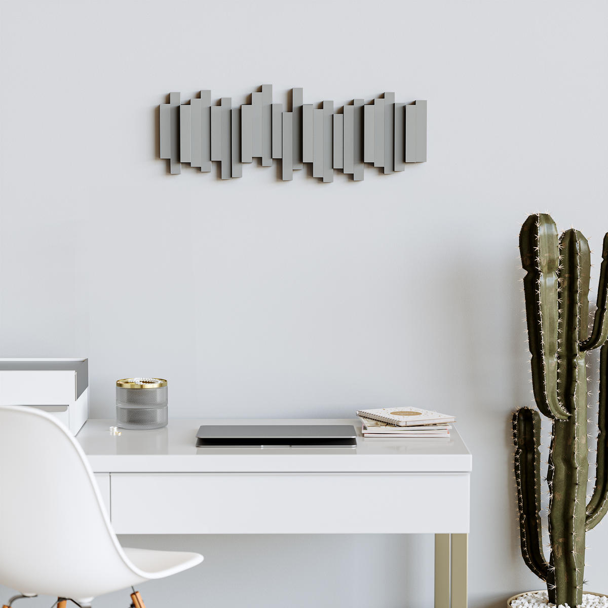 GARDEROBENLEISTE  in Grau  - Grau, Design, Kunststoff (49/18/3cm) - Umbra