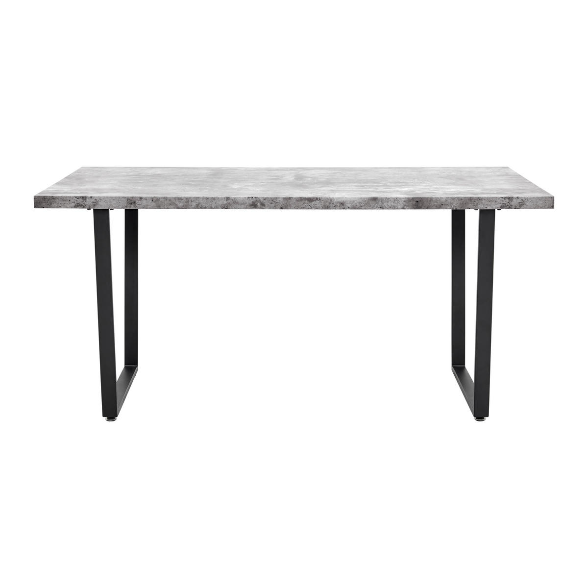 JEDÁLENSKÝ STÔL, sivá, čierna, 160/90/76 cm - čierna/sivá, Modern, kov/kompozitné drevo (160/90/76cm) - P & B