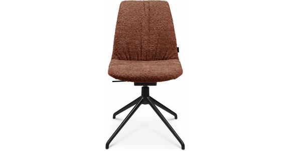 STUHL in Aluminium Bouclé Metall, Textil - Schwarz/Alufarben, Design, Textil/Metall (46/81,5-84,5/55cm) - Johann Jakob