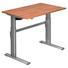 SCHREIBTISCH - Silberfarben/Nussbaumfarben, Design, Holzwerkstoff/Metall (120/72-119/80cm) SCHREIBTISCH - Silberfarben/Nussbaumfarben, Design, Holzwerkstoff/Metall (120/72-119/80cm)