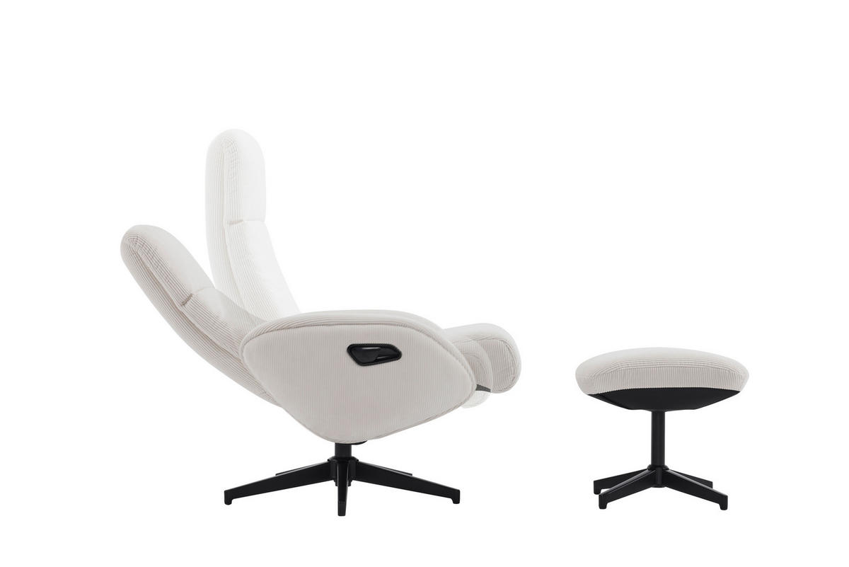 RELAX FOTEL SZETT - bézs/fekete, Design, textil/fém (77/107/75cm) - Xora