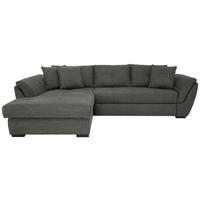 ECKSOFA Anthrazit Webstoff  - Anthrazit/Schwarz, Design, Kunststoff/Textil (187/278cm) - Livetastic