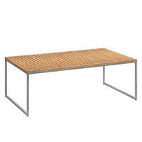 LOUNGETISCH  - Edelstahlfarben/Teakfarben, MODERN, Metall (120/73/43cm) - Ambia Garden