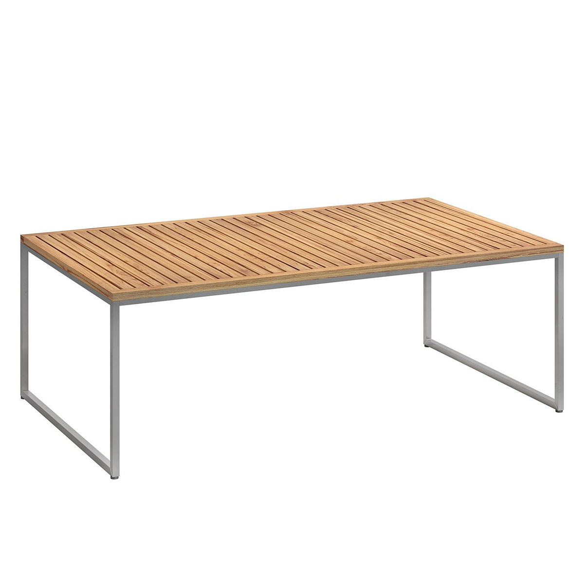 LOUNGETISCH  - Edelstahlfarben/Teakfarben, MODERN, Metall (120/73/43cm) - Ambia Garden