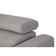 ECKSOFA in Webstoff Taupe  205/280 cm  - Taupe/Schwarz, Design, Textil/Metall (205/280cm) - Xora