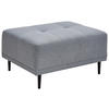 HOCKER in Textil Grau  - Schwarz/Grau, Modern, Holz/Textil (88/45/72cm) - Ti'me