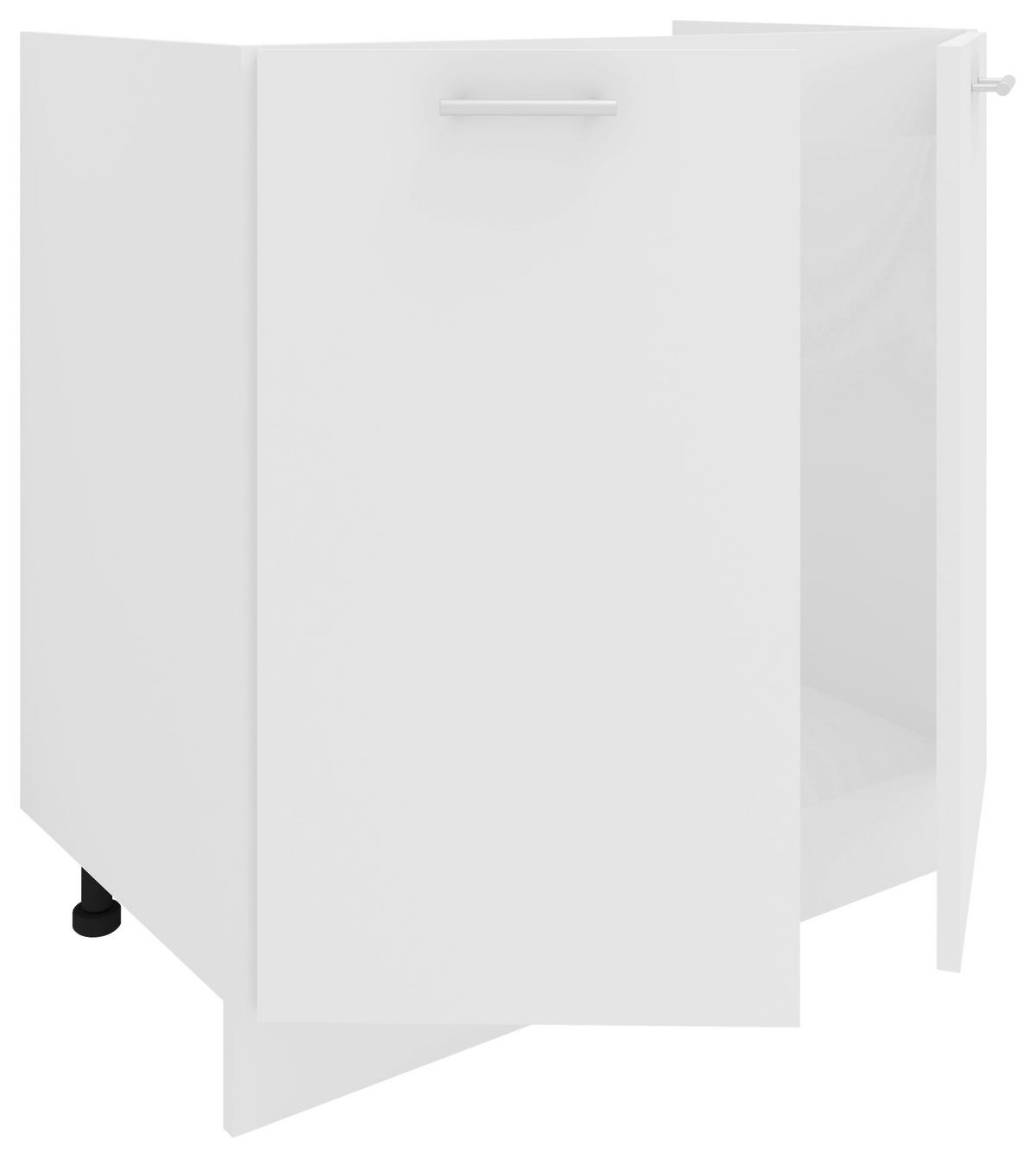 SPÜLENUNTERSCHRANK  in Weiß  - Alufarben/Weiß, KONVENTIONELL, Holzwerkstoff/Metall (80/82/46cm) - MID.YOU