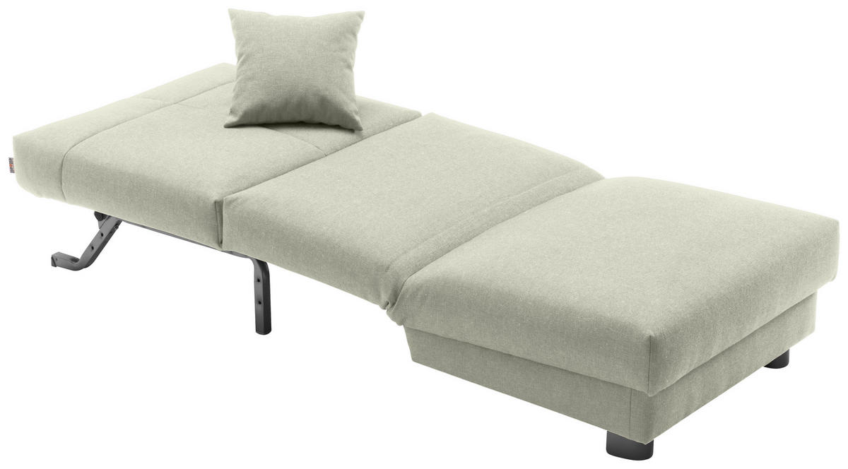 SCHLAFSESSEL Flachgewebe Hellgrau    - Hellgrau/Schwarz, Design, Textil/Metall (85/85/100cm) - Carryhome