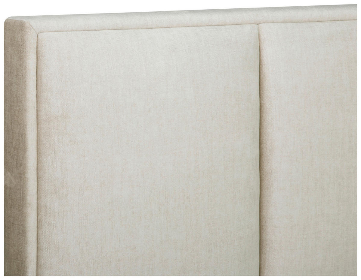 BOXSPRING-ÁGY 140/200 cm  krém  - krémszínű/alumíniumszínű, Modern, textil (140/200cm) - MID.YOU