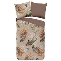 WENDEBETTWÄSCHE Otso Renforcé 155/220 cm  - Taupe/Braun, Natur, Textil (155/220cm)