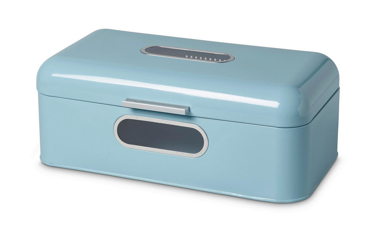 CHLEBNÍK - svetlomodrá, Basics, kov (42/23/16,5cm) - Echtwerk