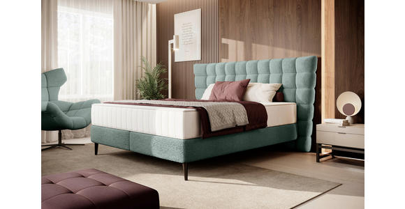 BOXSPRINGBETT 160/200 cm in Grün - Schwarz/Grün, Design, Holz/Holzwerkstoff (160/200cm) - Esposa