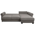 ECKSOFA Braun Cord  - Schwarz/Braun, KONVENTIONELL, Kunststoff/Textil (318/197cm) - Hom`in