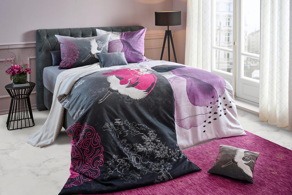 POSTELJINA SA DVA LICA MAGIC LIFE 140/200 cm saten crna  - crna, Trendi, tekstil (140/200cm) - Esposa