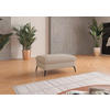 HOCKER Flachgewebe Creme  - Creme/Schwarz, KONVENTIONELL, Textil/Metall (104/47/69cm) - Sit & More