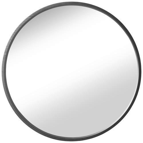 NÁSTĚNNÉ ZRCADLO 80 cm - černá, Design, dřevo/sklo (80cm) - Xora