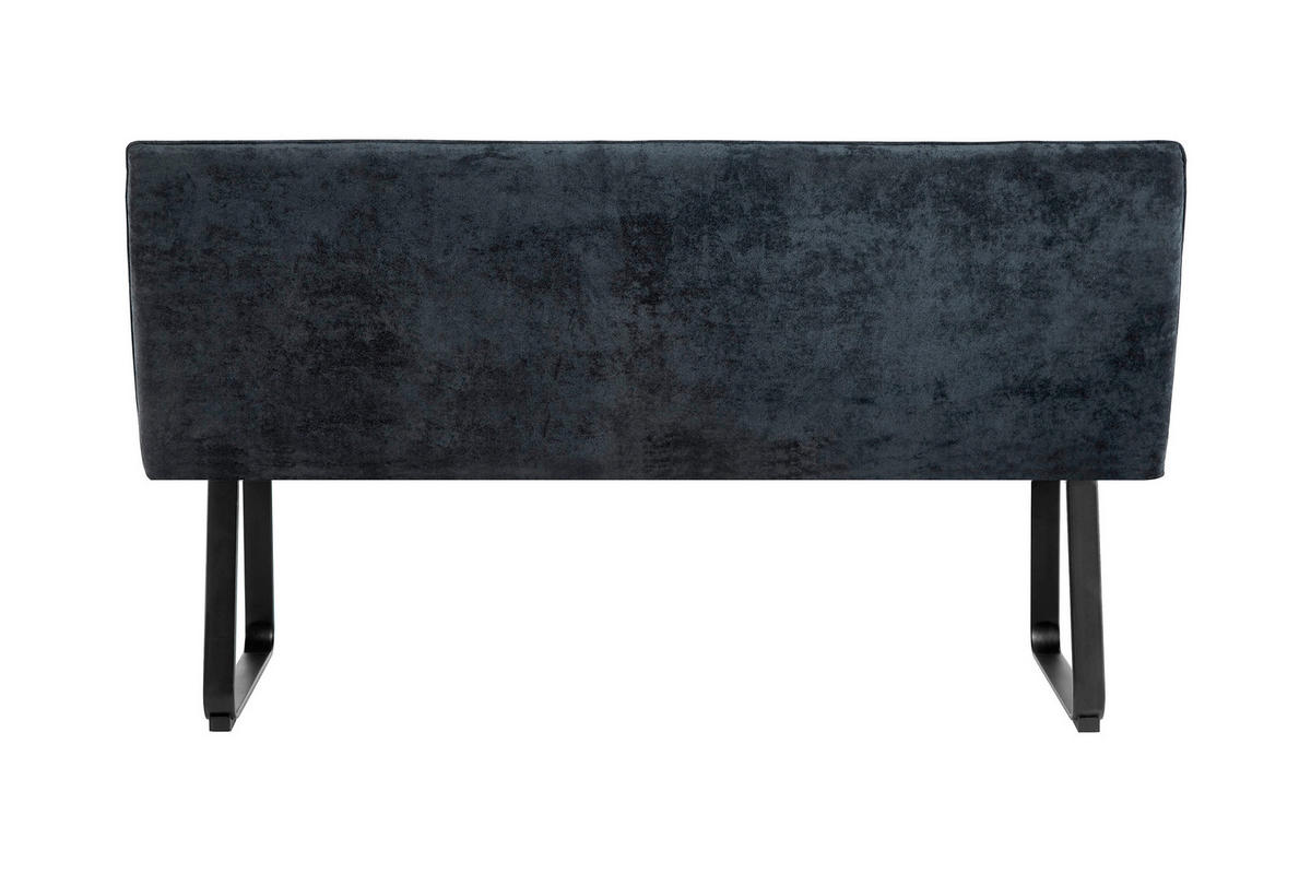 SITZBANK in Metall, Textil Dunkelgrau  - Dunkelgrau/Schwarz, MODERN, Textil/Metall (160/92/58cm) - MID.YOU