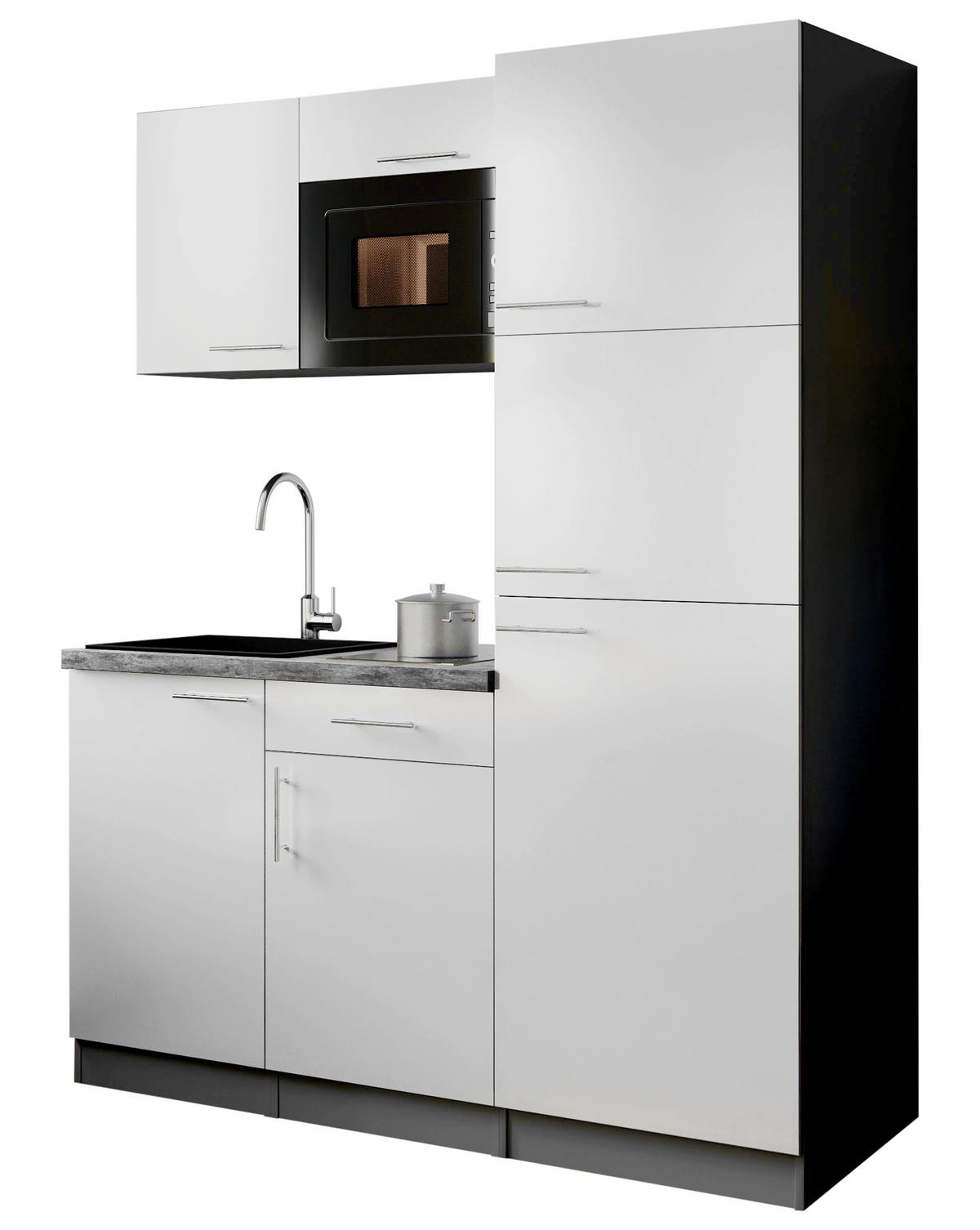 KUHINJSKI BLOK - siva/bela, Trend, kovina/leseni material (160cm) - Respekta