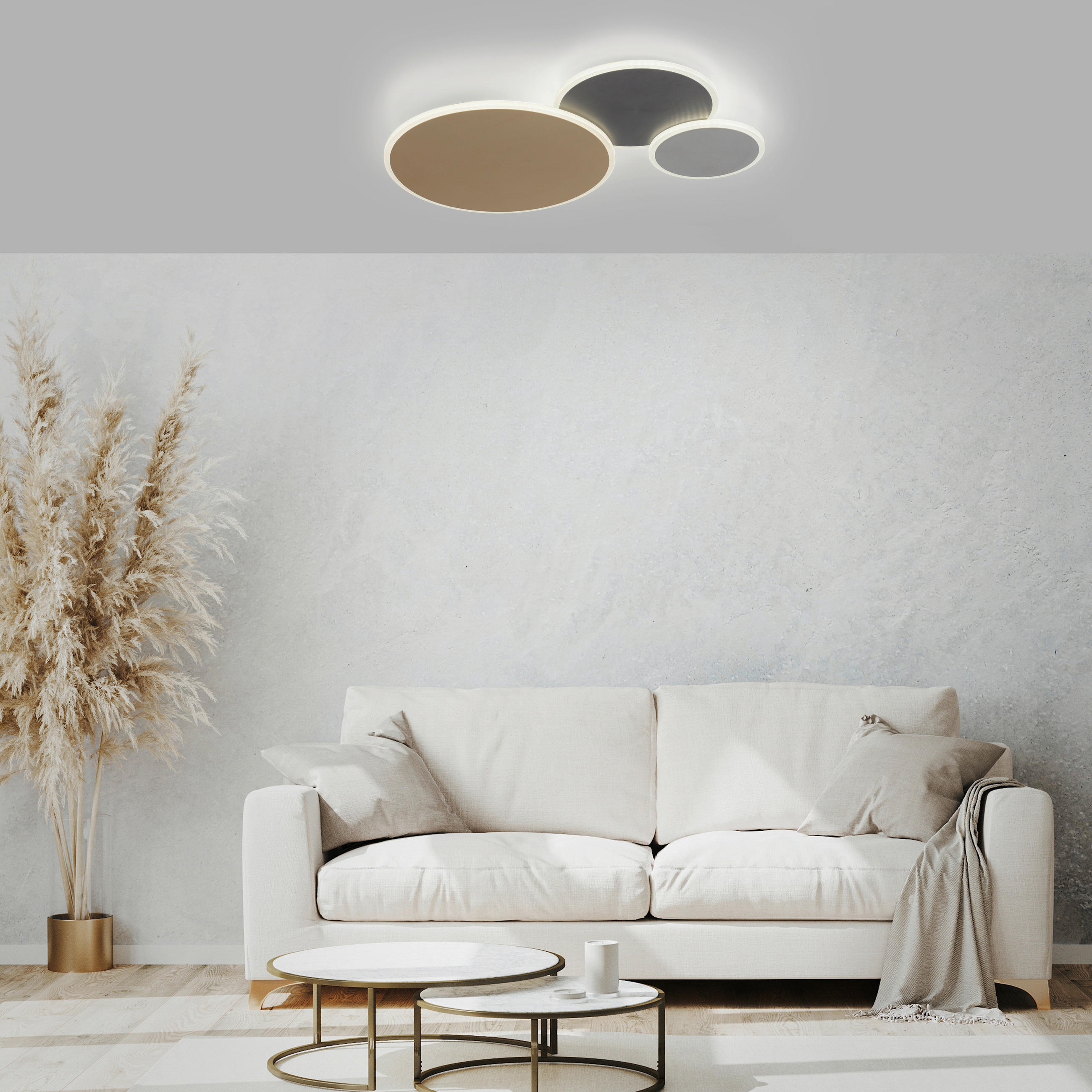 LED-DECKENLEUCHTE Q-Piato 65/40/5 cm   - Design, Metall (65/40/5cm) - Paul Neuhaus