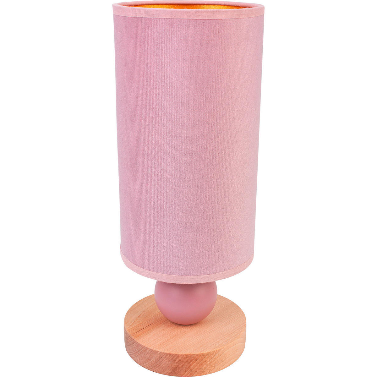 DĚTSKÁ STOLNÍ LAMPIČKA, 12/31,5 cm  - růžová/přírodní barvy, Natur, dřevo (12/31,5cm)