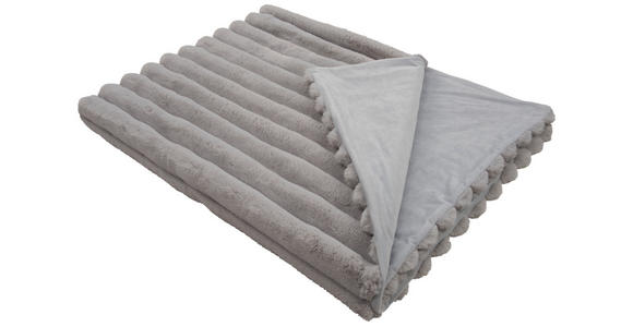 FELLDECKE 150/200 cm - Silberfarben, Textil (150/200cm) - Novel