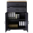 KOMMODE  in 86/127/38 cm  - Titanfarben/Graphitfarben, KONVENTIONELL, Holzwerkstoff/Metall (86/127/38cm) - Carryhome