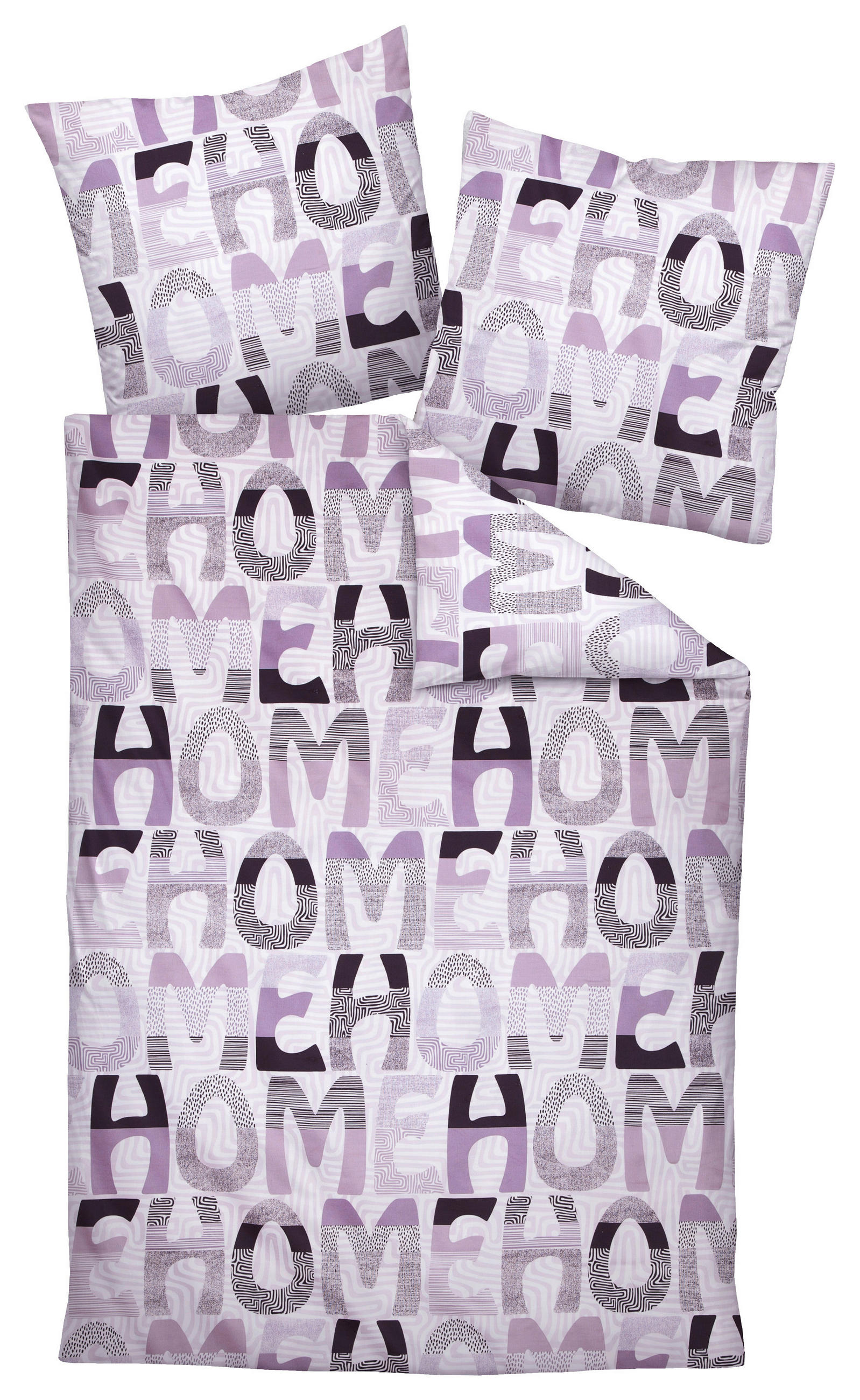 BETTWÄSCHE Makosatin 155/220 cm  - Beere, Basics, Textil (155/220cm) - Janine