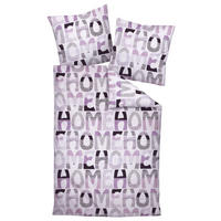 BETTWÄSCHE Makosatin 155/220 cm  - Beere, Basics, Textil (155/220cm) - Janine