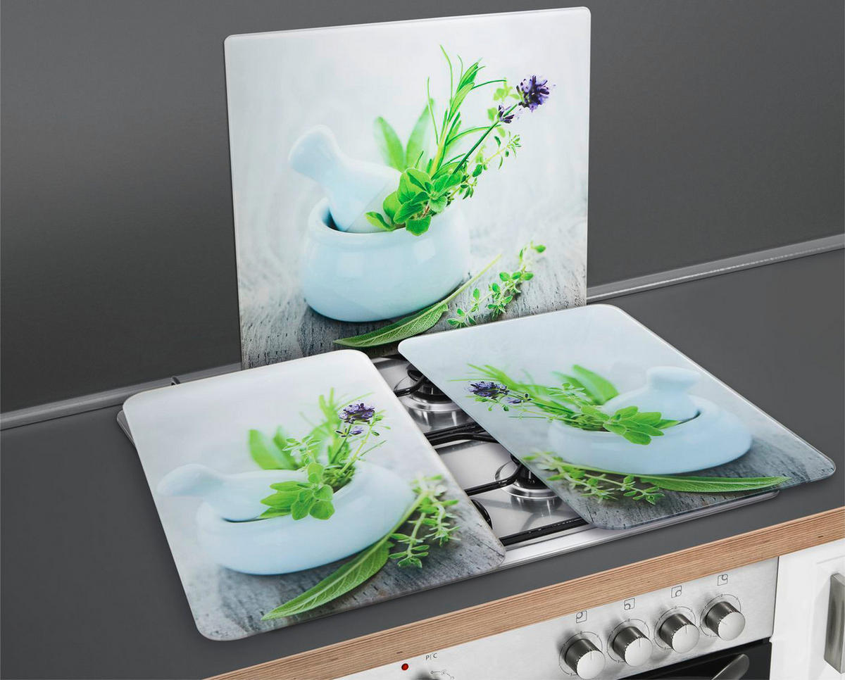 HERDABDECKPLATTE  - Design, Glas/Kunststoff (30/1,8-4,5/52cm) - Wenko