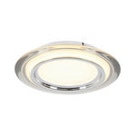 LED-DECKENLEUCHTE 35/6 cm   - Chromfarben/Transparent, Design, Kunststoff/Metall (35/6cm) - Novel