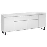 SIDEBOARD Austin  in 191/74/40 cm  - Schwarz/Weiß, Basics, Holzwerkstoff/Metall (191/74/40cm)